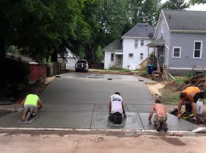 Installing Concrete Driveway and Sidewalk